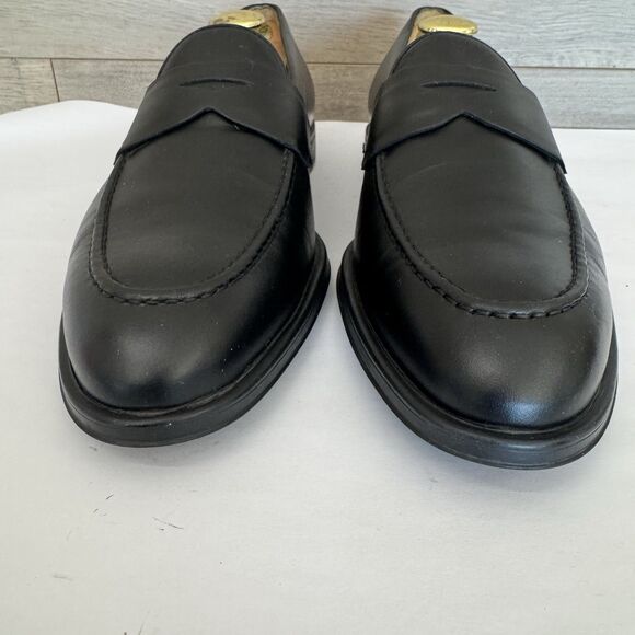 Antonio Maurizi Black Leather‎ Penny Loafers Men EU 43 US 10  display picture 1